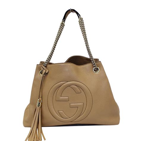 gucci pebbled leather chain bag|Gucci shoulder bag with chain.